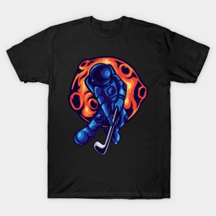 Hockey player Astronaut T-Shirt